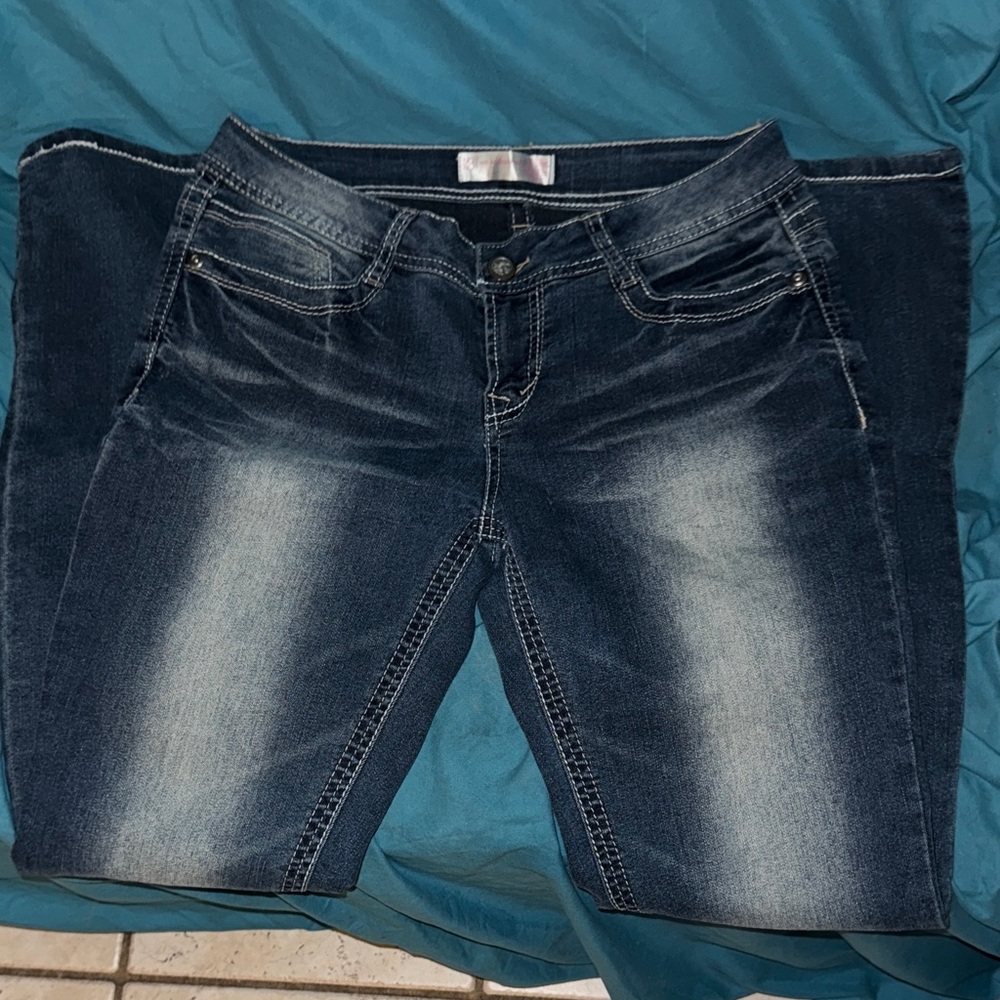 No Boundaries Dark Blue Boot Cut Jeans